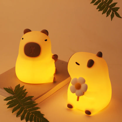 Squishy Silicone Capybara 2024 Night Light - Perfect Gift for Kids and Girls