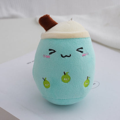 Mini Family 5 inch Boba Milk Tea Plush Doll Pendant Key Chain Kawaii Plushies Toy