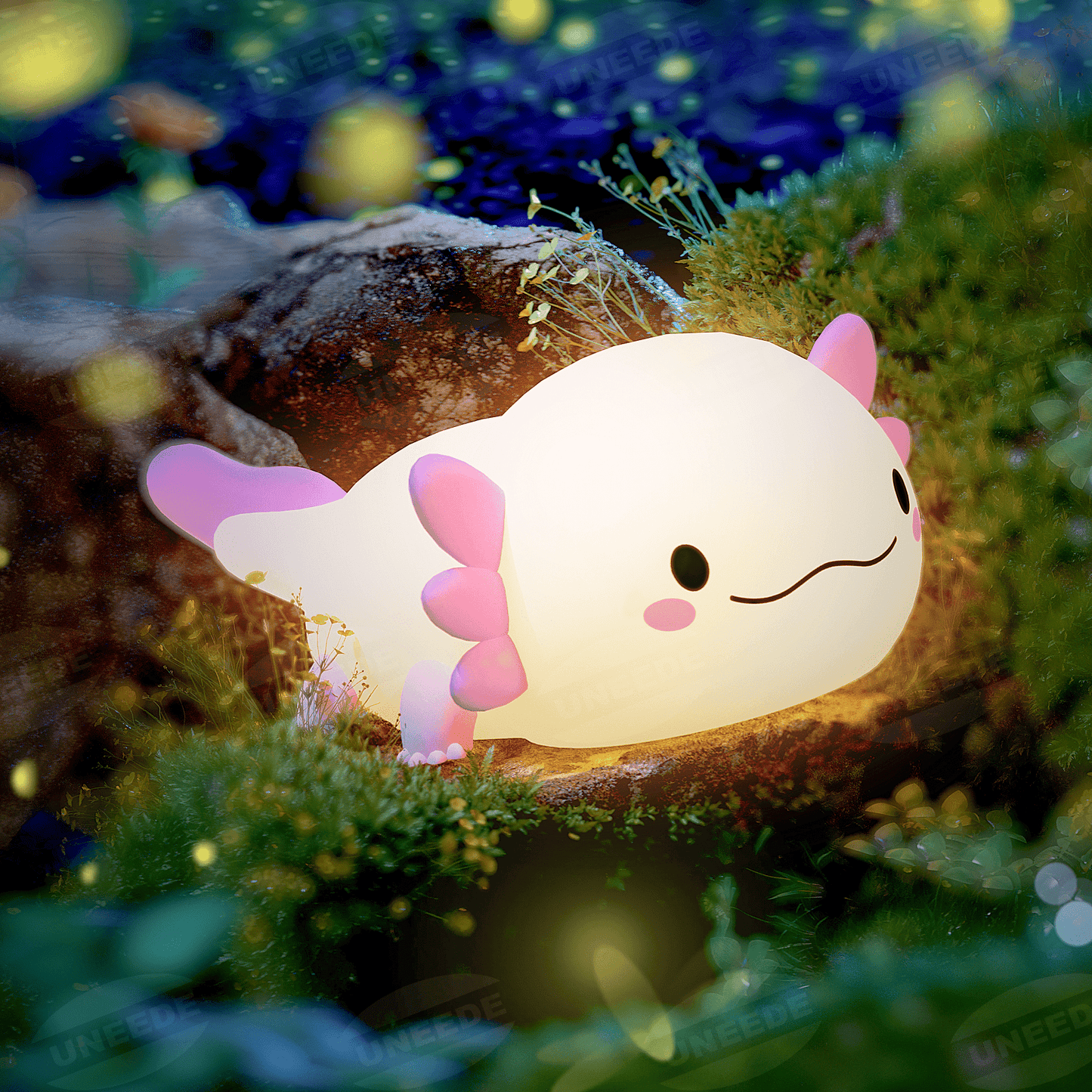 MeWaii® Axolotl Squishy Silicone LED Night Light - Perfect Gift for Kids and Girls