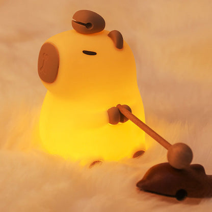 MeWaii® Capybara Squishy Silicone LED Night Light - Perfect Gift for Kids and Girls