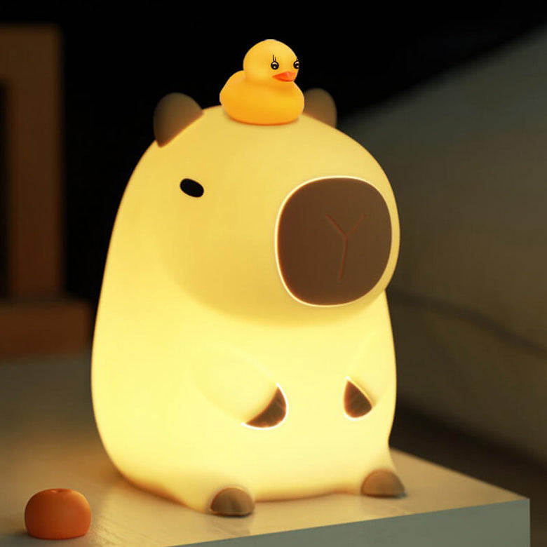 MeWaii® Capybara Squishy Silicone LED Night Light - Perfect Gift for Kids and Girls