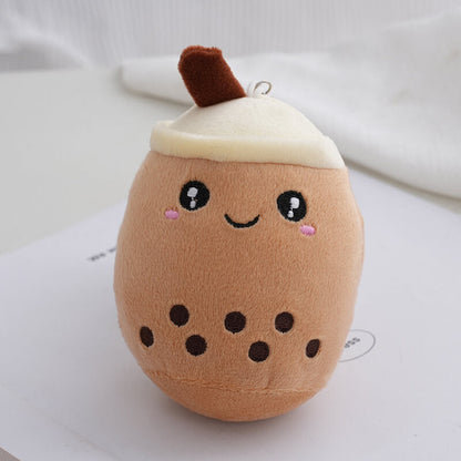 Mini Family 5 inch Boba Milk Tea Plush Doll Pendant Key Chain Kawaii Plushies Toy