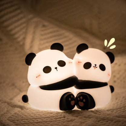 Squishy Silicone Handle Panda LED Night Light - Perfect Gift for Kids and Girls