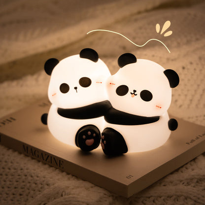 Squishy Silicone Handle Panda LED Night Light - Perfect Gift for Kids and Girls