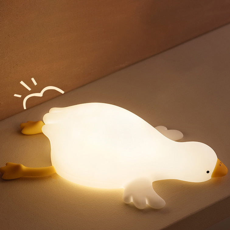 Big White Goose Tap Tap LED Night Lamp