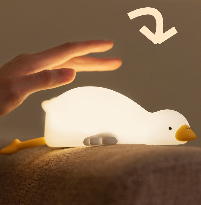 Big White Goose Tap Tap LED Night Lamp