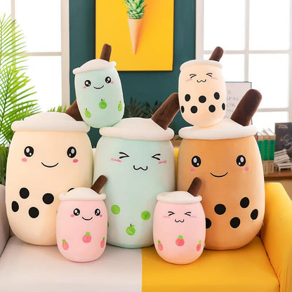 Cuteeeshop Apple Smile Boba Tea Plushies Perfect Size