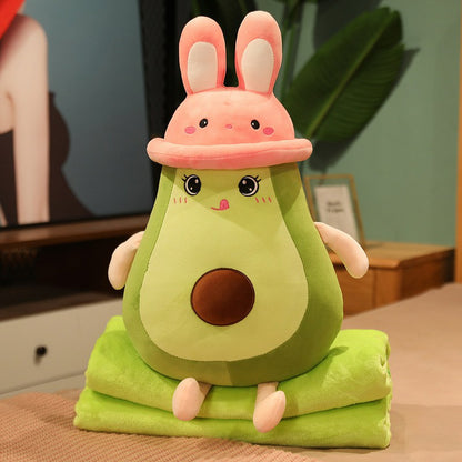 Cuteeeshop Avocado Rabbit Pillow Plush Boba Toy