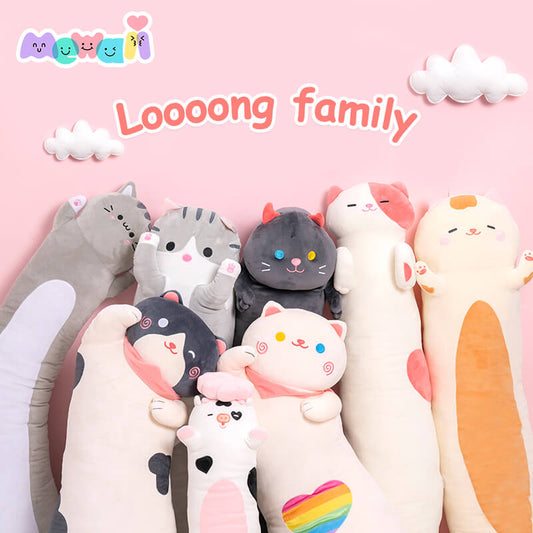 Mewaii™ Cuteeeshop  Loooong Family Long Cat Kitten Plush Pillow Squish Toy