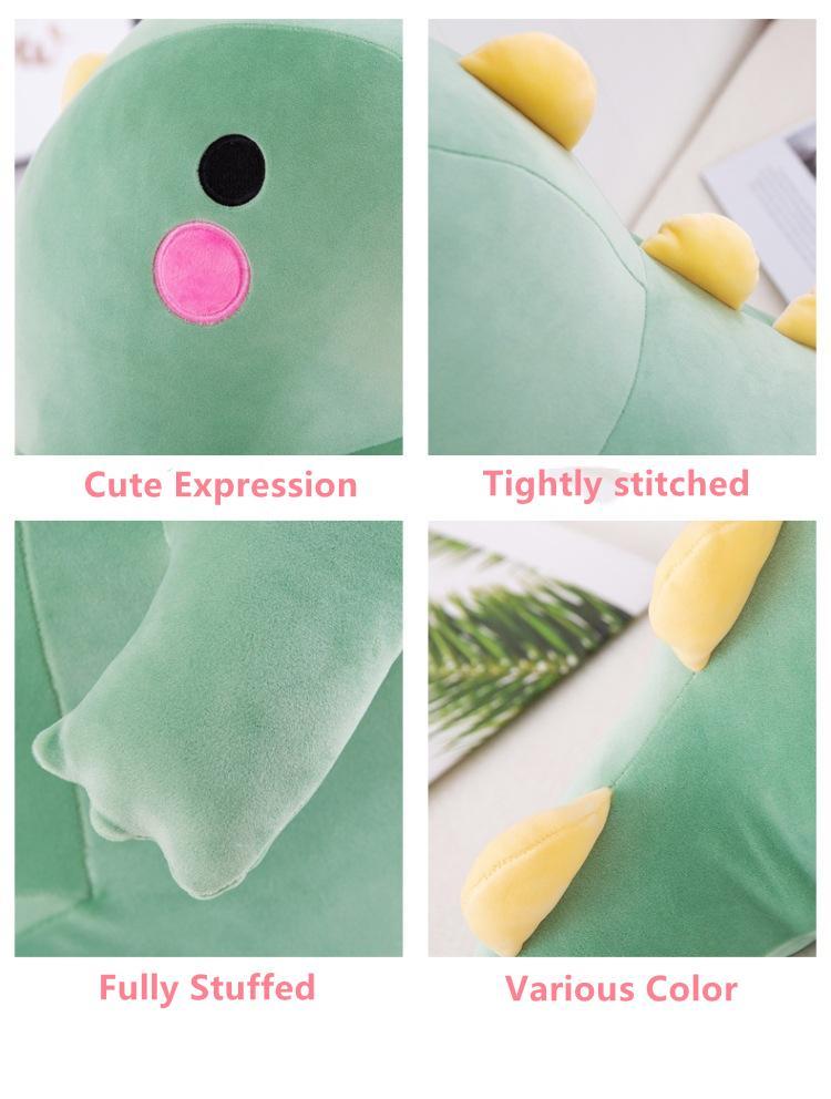 Details of big stuffed  dinosaur plush pillow toy