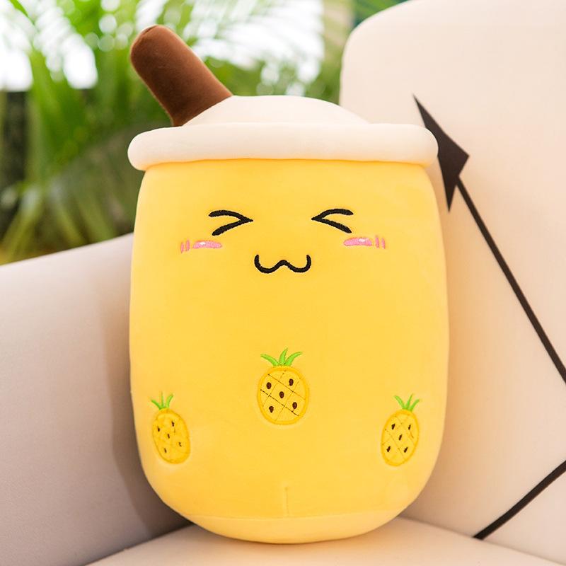 Cuteeeshop™ Pineapple Shy Boba Tea Plushies Perfect Size